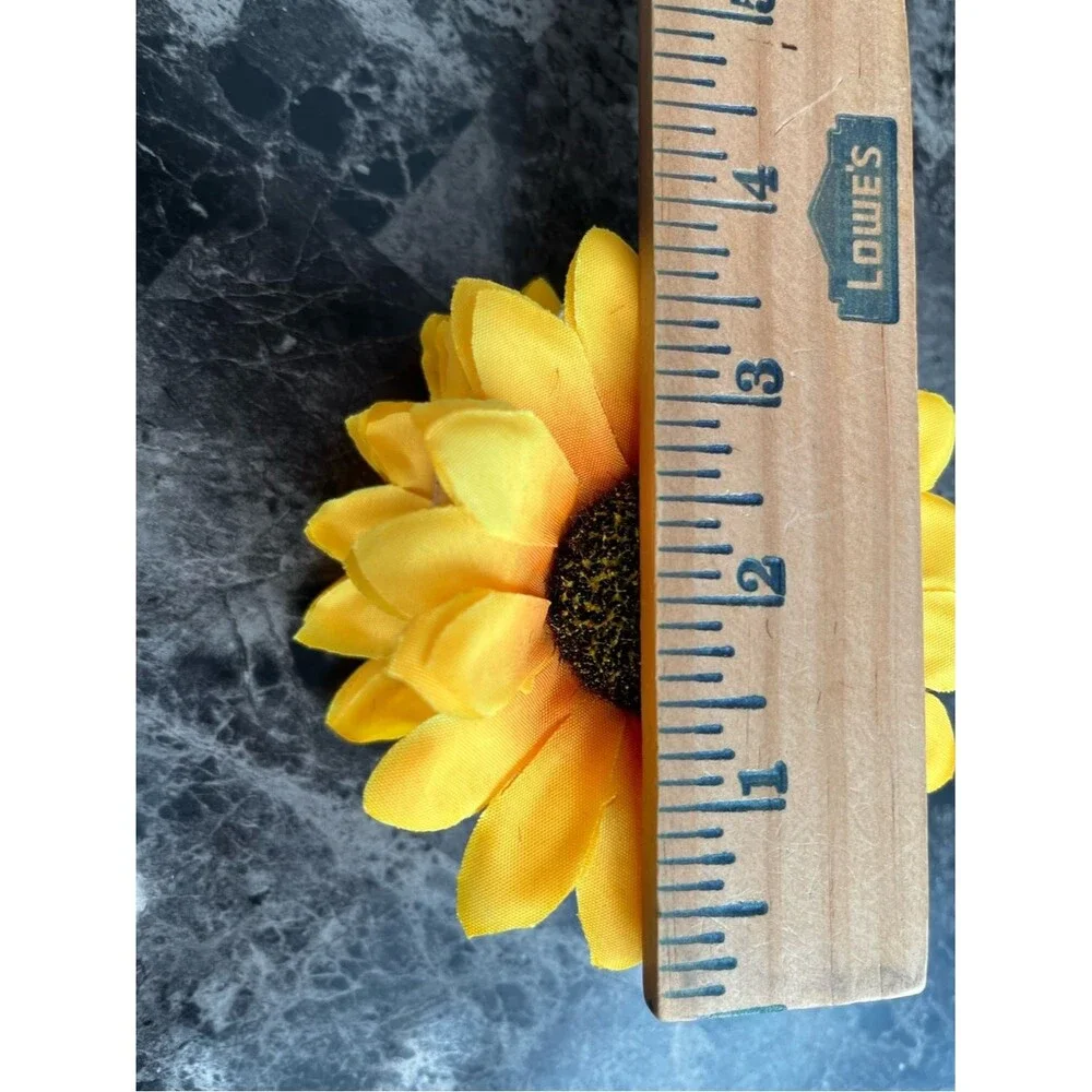 Flower Hair Claw Clip Set Yellow Sunflower & Colorful Flower Claw Clips